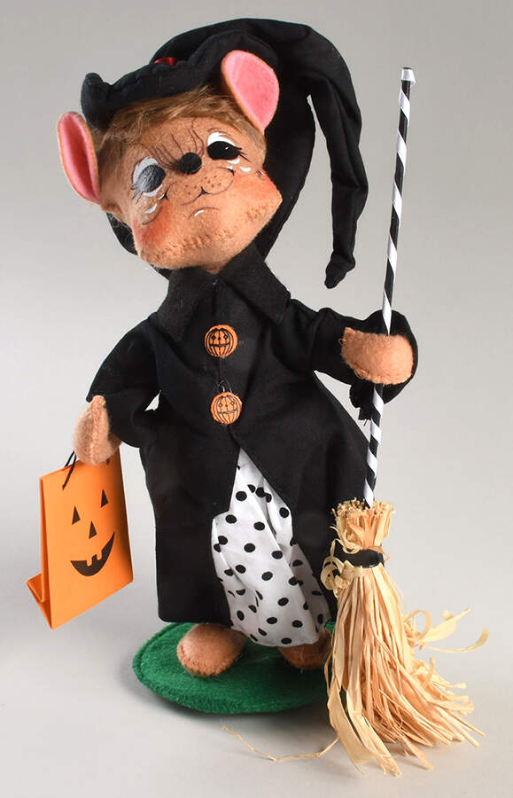 Halloween Mice Witch Mouse With Broom And Bag - No Box by Annalee-1
