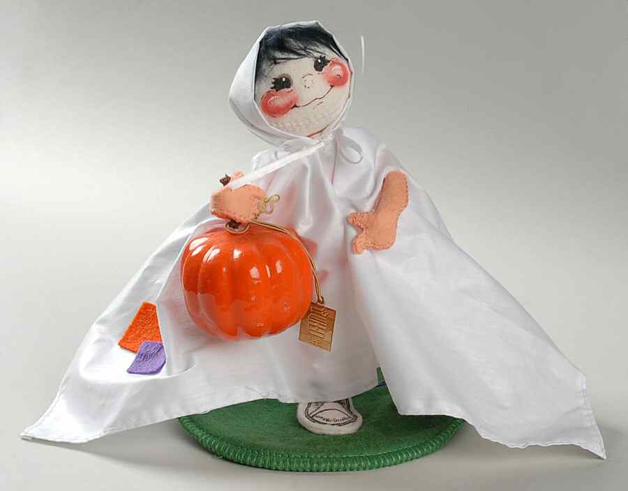 Annalee Halloween Dolls Ghost Kid With Pumpkin - No Box by Annalee-1