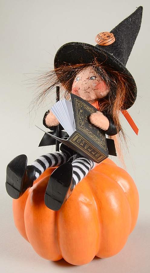 Annalee Halloween Dolls Witch Kid On Pumpkin - No Box by Annalee-1