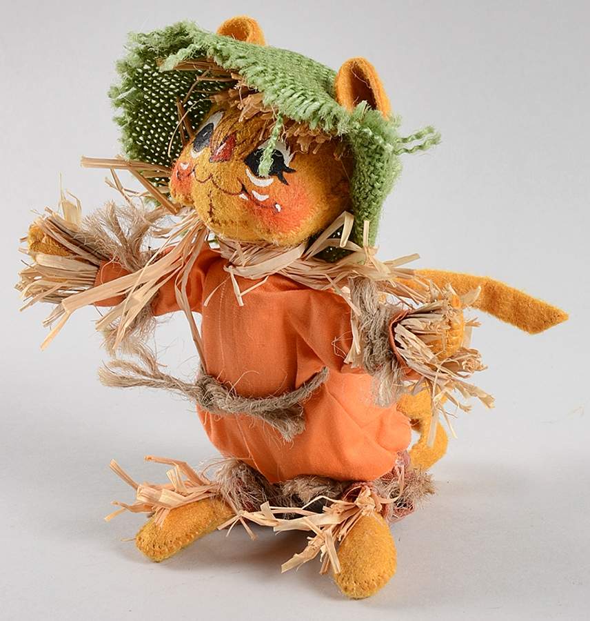 Halloween Mice Scarecrow Mouse-Orange - No Box by Annalee-1