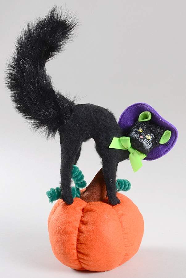 Annalee Halloween Dolls Black Cat On Pumpkin - No Box by Annalee-1