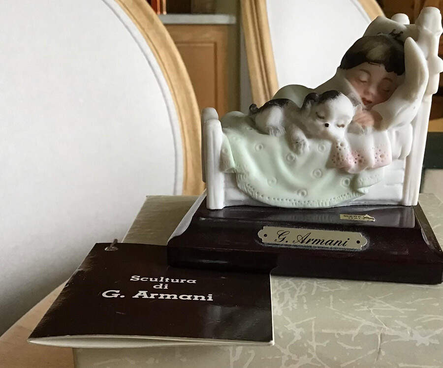 Little Treasures Boy Sleeping With Puppy - Boxed by Armani-1