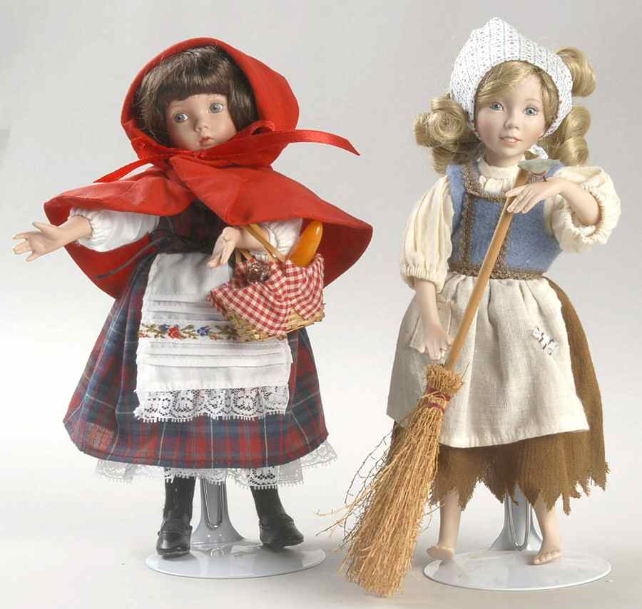 Dianna Effner Storybook Miniature Cinderella & Red Ridding Hood - Boxed by Ashton Drake-1