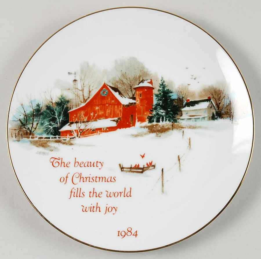 Christmas Plates A World Of Beauty - With Box by American Greetings-1