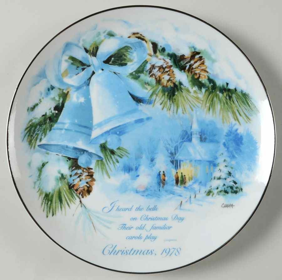 Christmas Plates I Heard The Bells - No Box by American Greetings-1