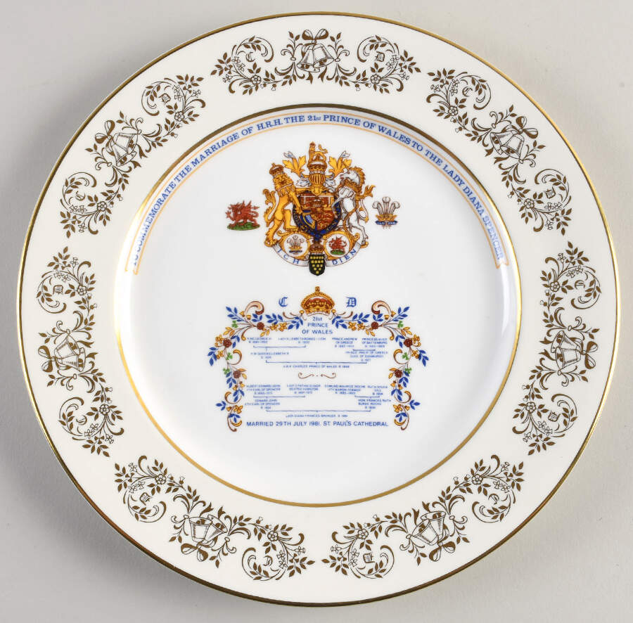 Royal Wedding Marriage;Prince Of Wales & La Dy Diana - Boxed by John  Aynsley & Sons-1