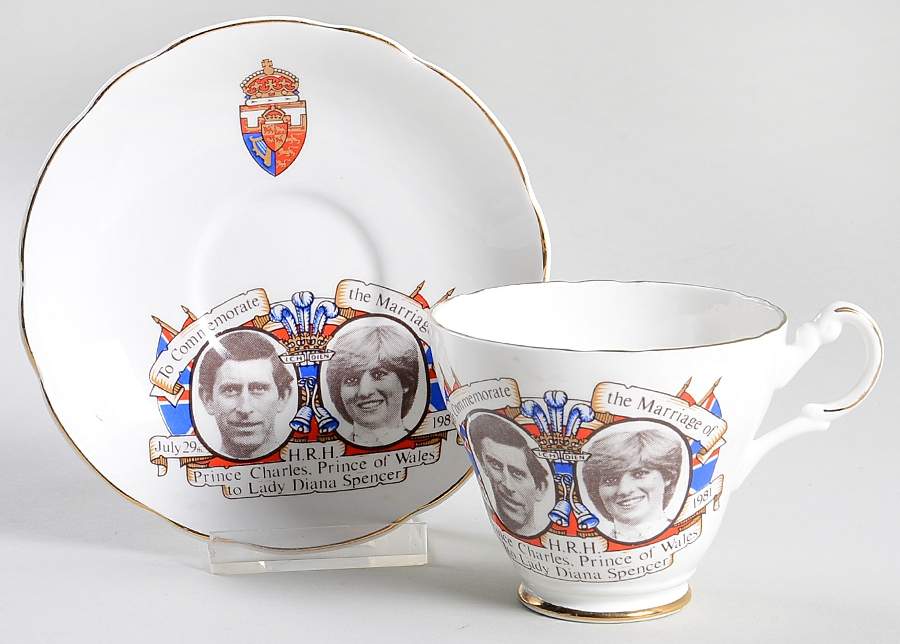 Royalty Commemoratives Charles & Diana Wedding Cup & Saucer - No Box by Argyle-1