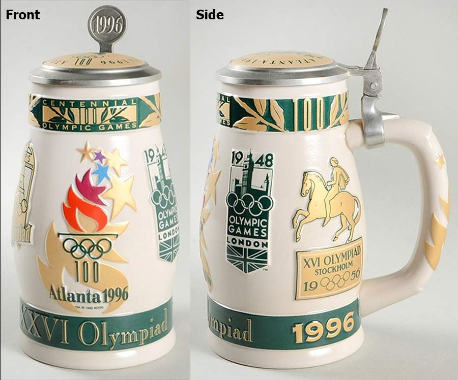 Olympic Games Steins 1996 Centennial Atlanta-Ceramarte - Boxed by Anheuser-Busch-1