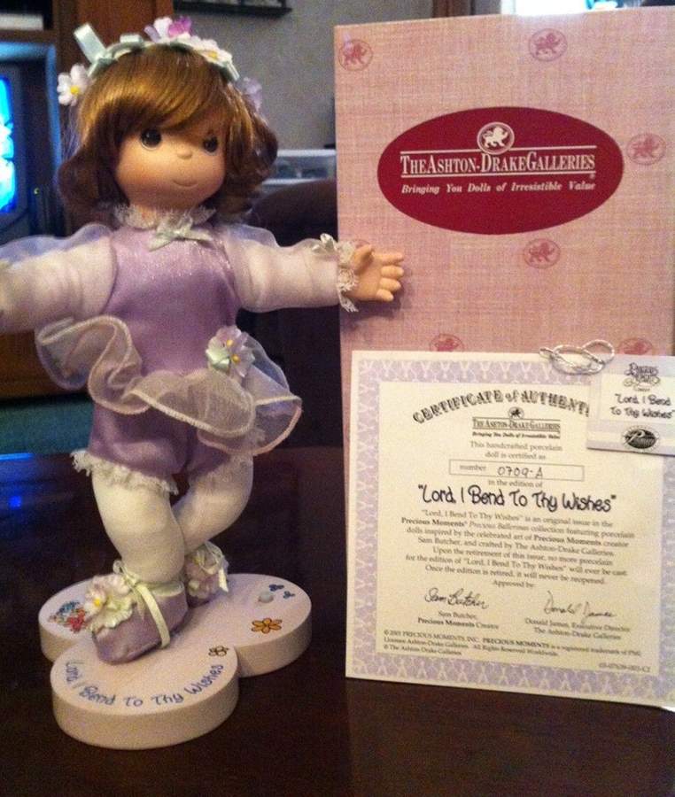 Precious Ballerina Lord, I Bend To Thy Wishes - Boxed by Ashton Drake-1