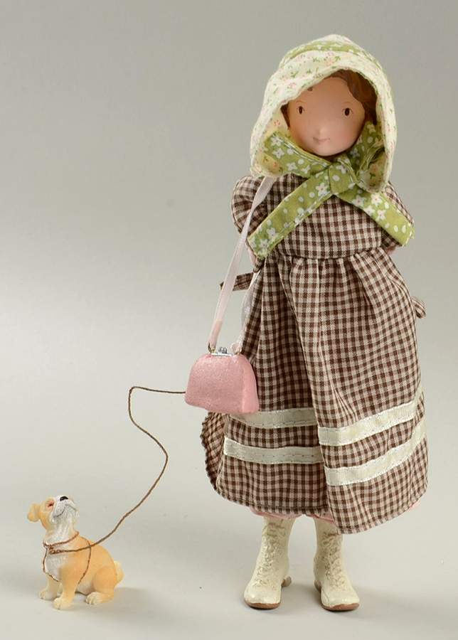 Holly Hobbie Figurines Amy With Dog - No Box by American Greetings-1