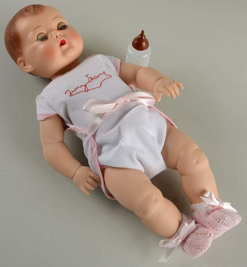 Tiny Tears Classic Collection Tiny Tears-Doll In Her Romper Outfit - With Box by Ashton Drake-1