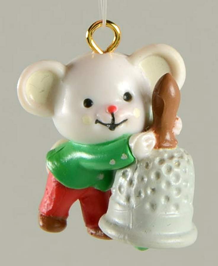 A Merry Little Christmas Mouse Ornaments Jingles - No Box by Avon-1