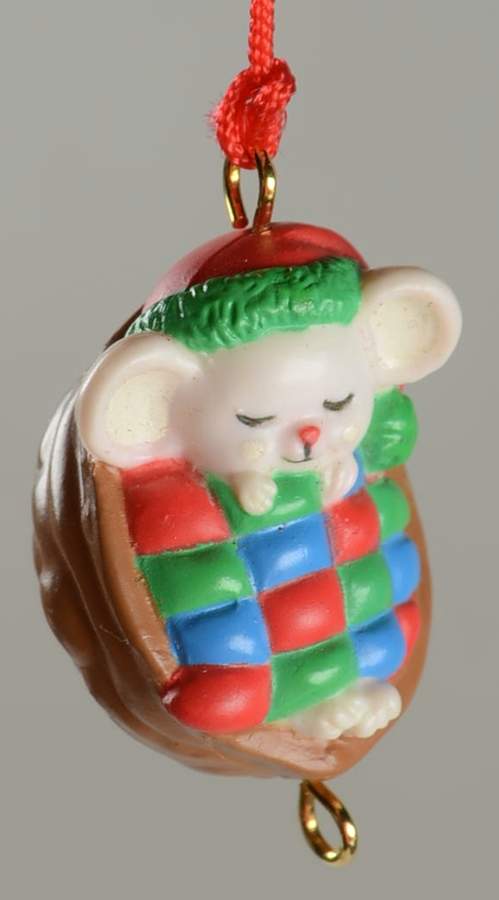 A Merry Little Christmas Mouse Ornaments Nutmeg - No Box by Avon-1