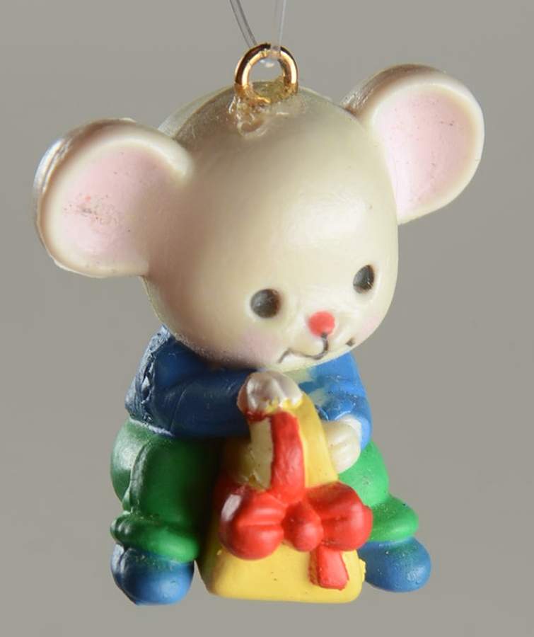 A Merry Little Christmas Mouse Ornaments Jolly - Boxed by Avon-1