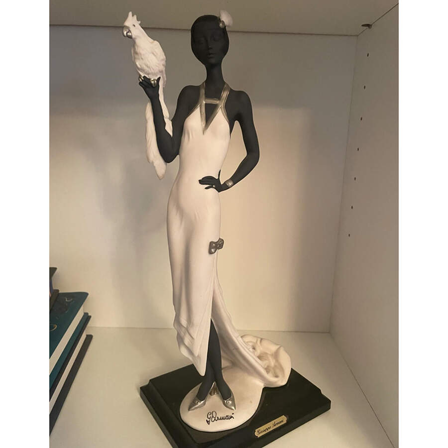 African American Lady With Parrot - Boxed by Armani-1