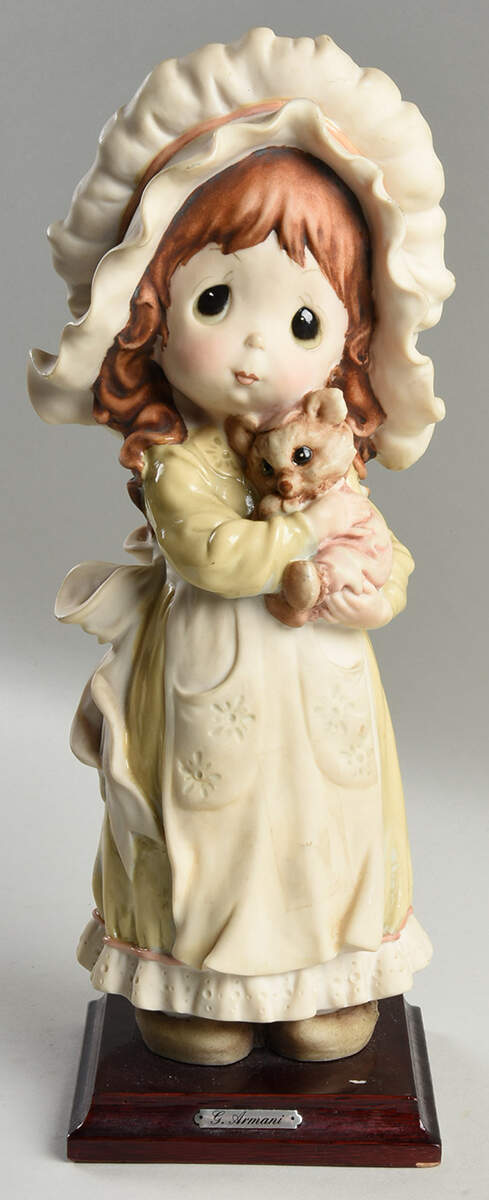 Children Girl In Bonnet With Teddy Bear - No Box by Armani-1