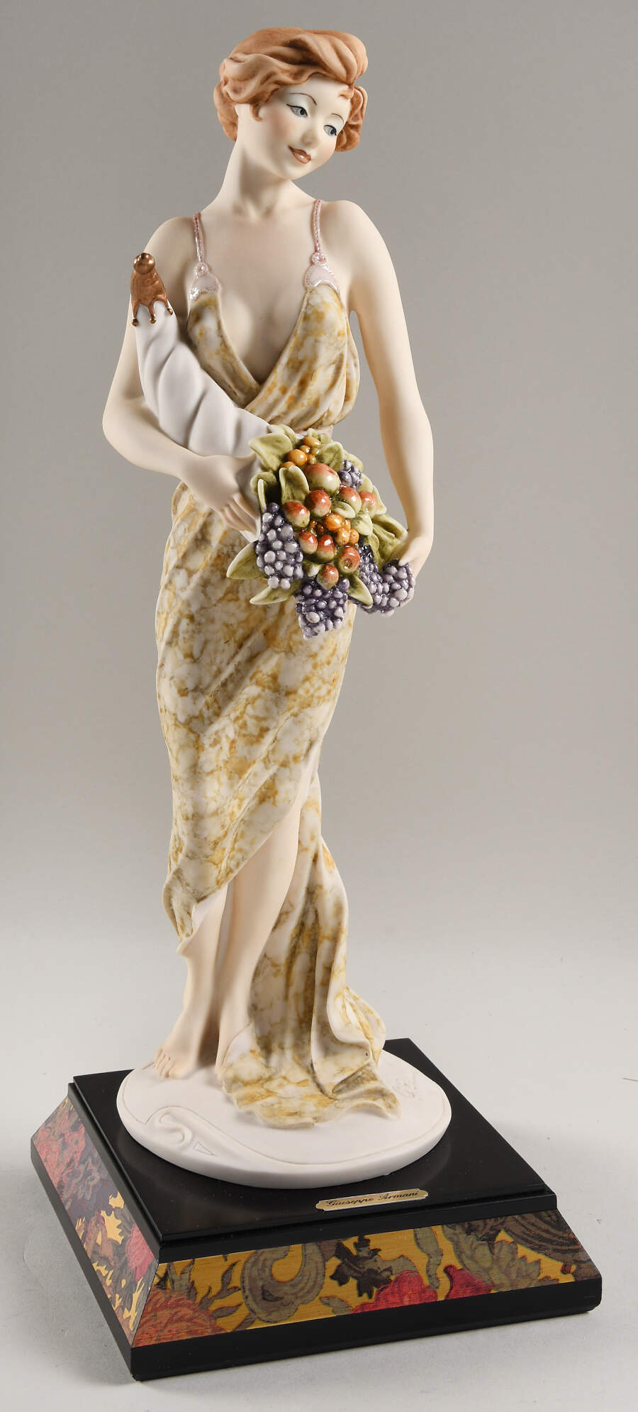Florentine Garden Lady W/ Cornucopia-Square Base - Boxed by Armani-1