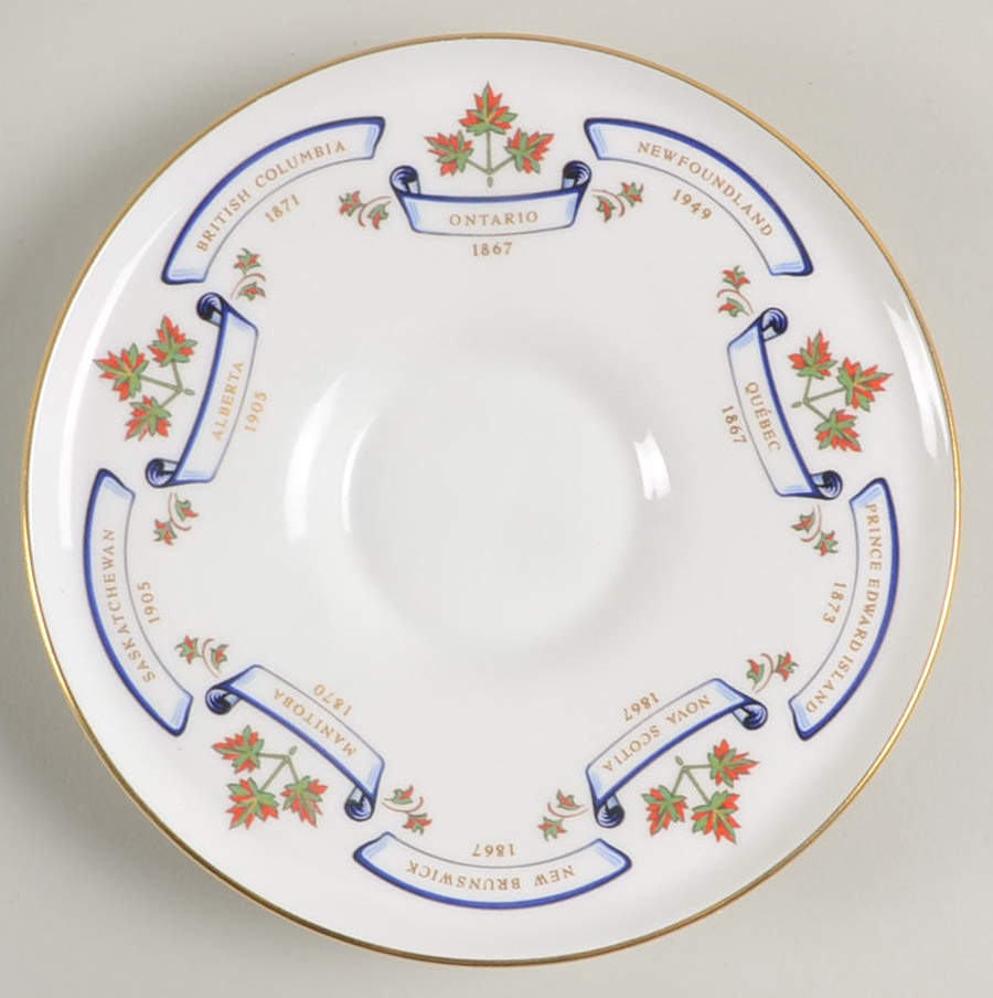 Centennial of Canadian Confederation Saucer - No Box by John  Aynsley & Sons-1