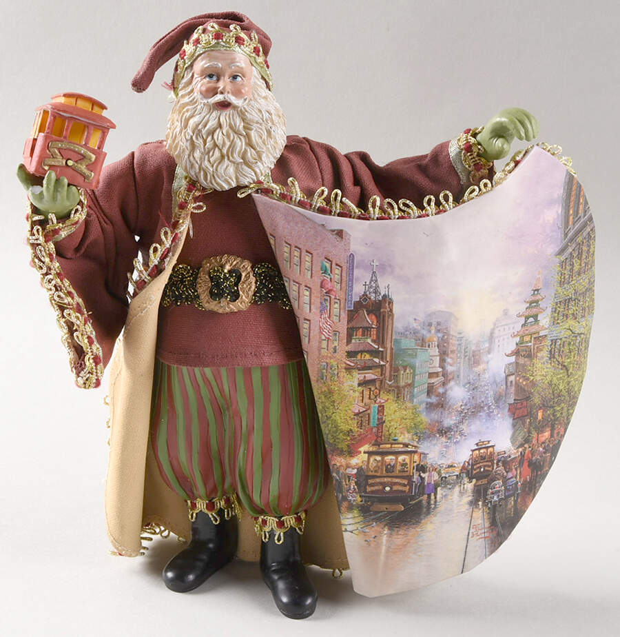 Old World Santa Santa With Toy Train - With Box Bx2003 by Ashton Drake-1