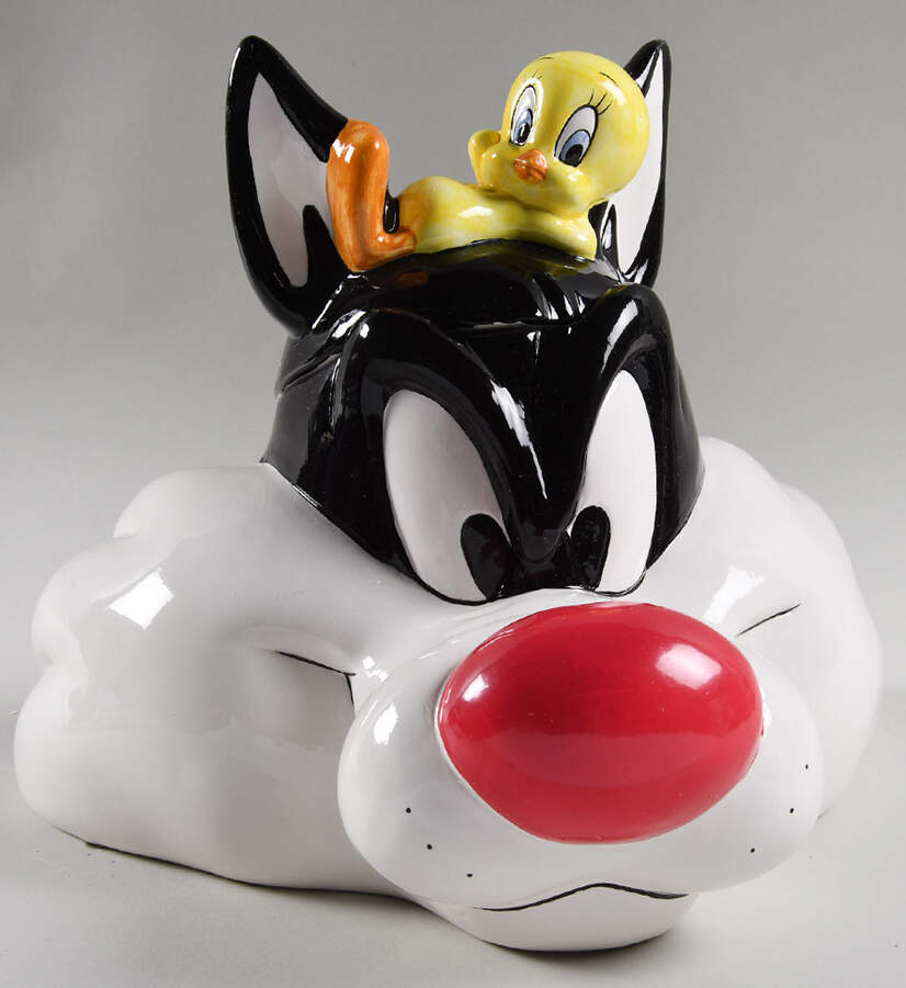 Looney Tunes Cookie Jars Sylvester & Tweety - No Box by Applause-1