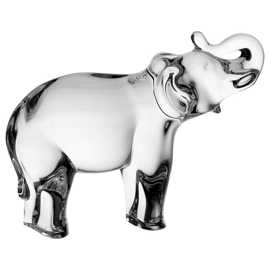 Baccarat Crystal Figurines Elephant-Trunk Up Small - Boxed by Baccarat-1
