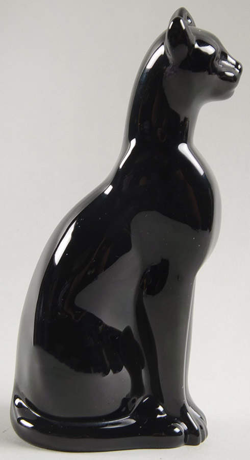 Baccarat Crystal Figurines Cat-Egyptian Black - No Box by Baccarat-1