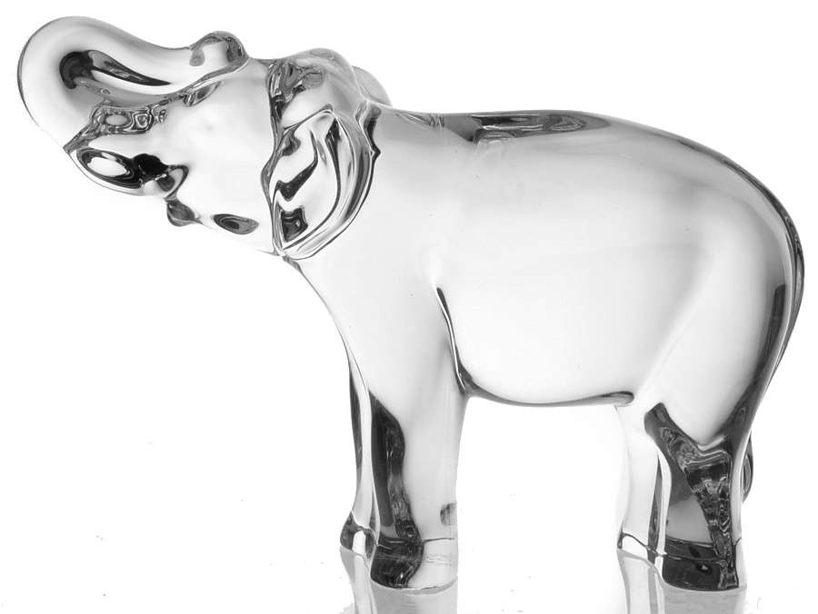 Baccarat Crystal Figurines Elephant-Trunk Up Medium - No Box by Baccarat-1