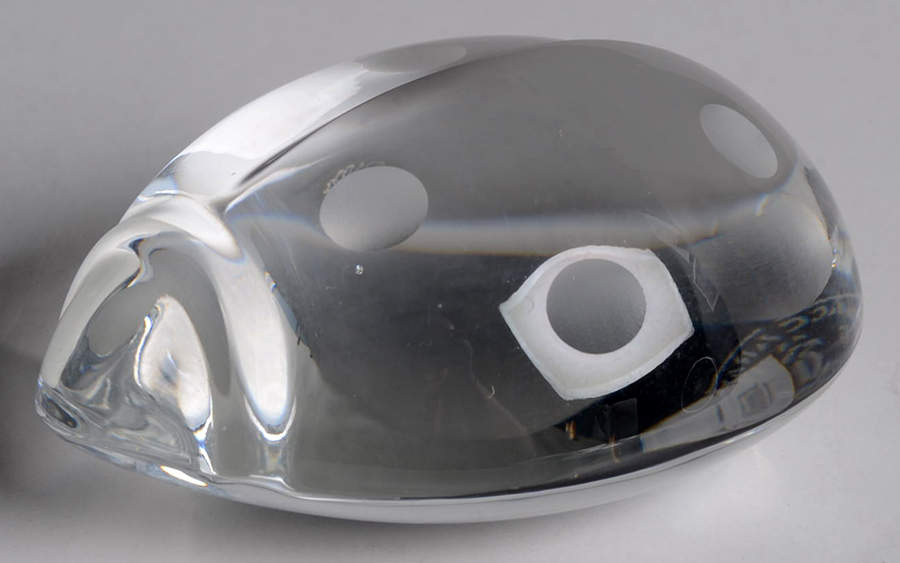 Baccarat Crystal Figurines Ladybug - Clear - With Box Bx937 by Baccarat-1