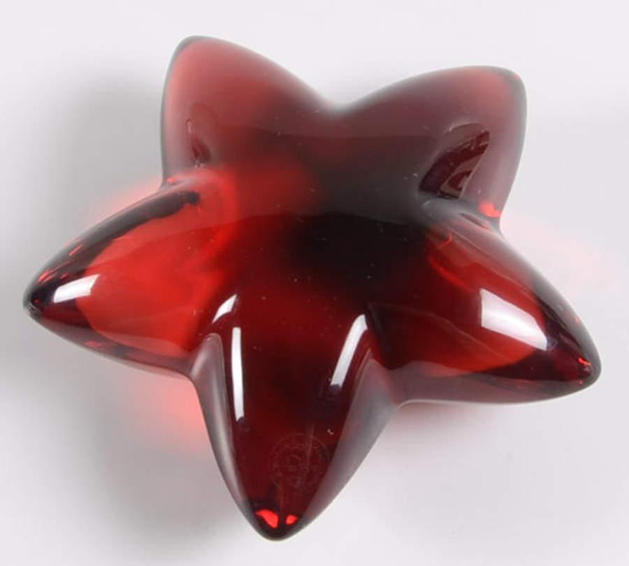 Baccarat Crystal Figurines Puffed Star-Red - No Box Nb2010 by Baccarat-1