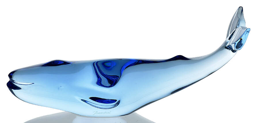 Baccarat Crystal Figurines Whale-Blue - No Box by Baccarat-1