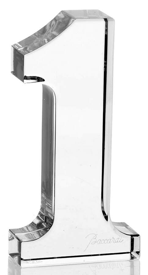 Baccarat Crystal Figurines Number 1 - No Box by Baccarat-1