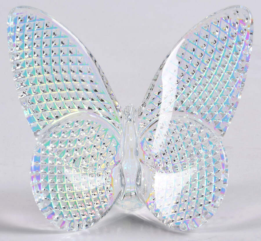 Baccarat Crystal Figurines Lucky Butterfly Diamond-Irides - Bx1090 With Box by Baccarat-1