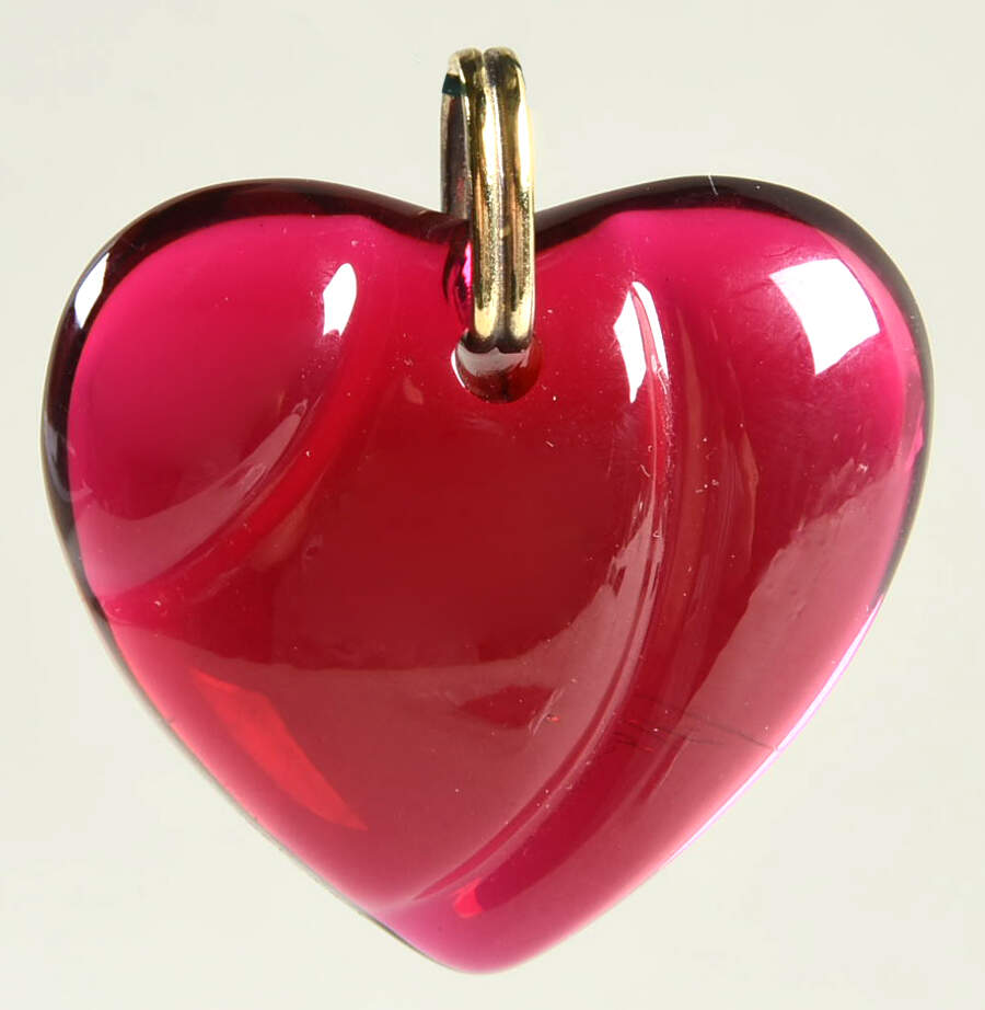 Crystal Pendants Heart Pendant-Red Pendant Only - No Box by Baccarat-1