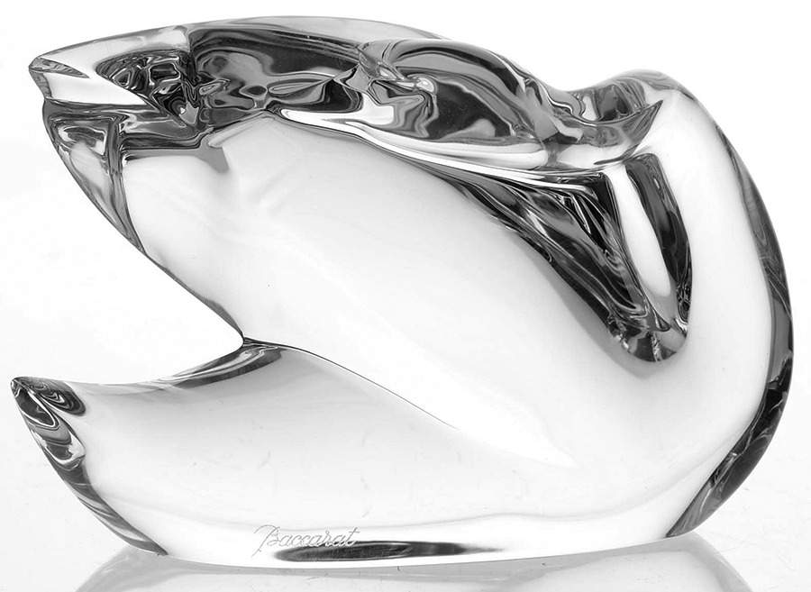 Baccarat Crystal Figurines Swan With Folded Wings - Boxed by Baccarat-1