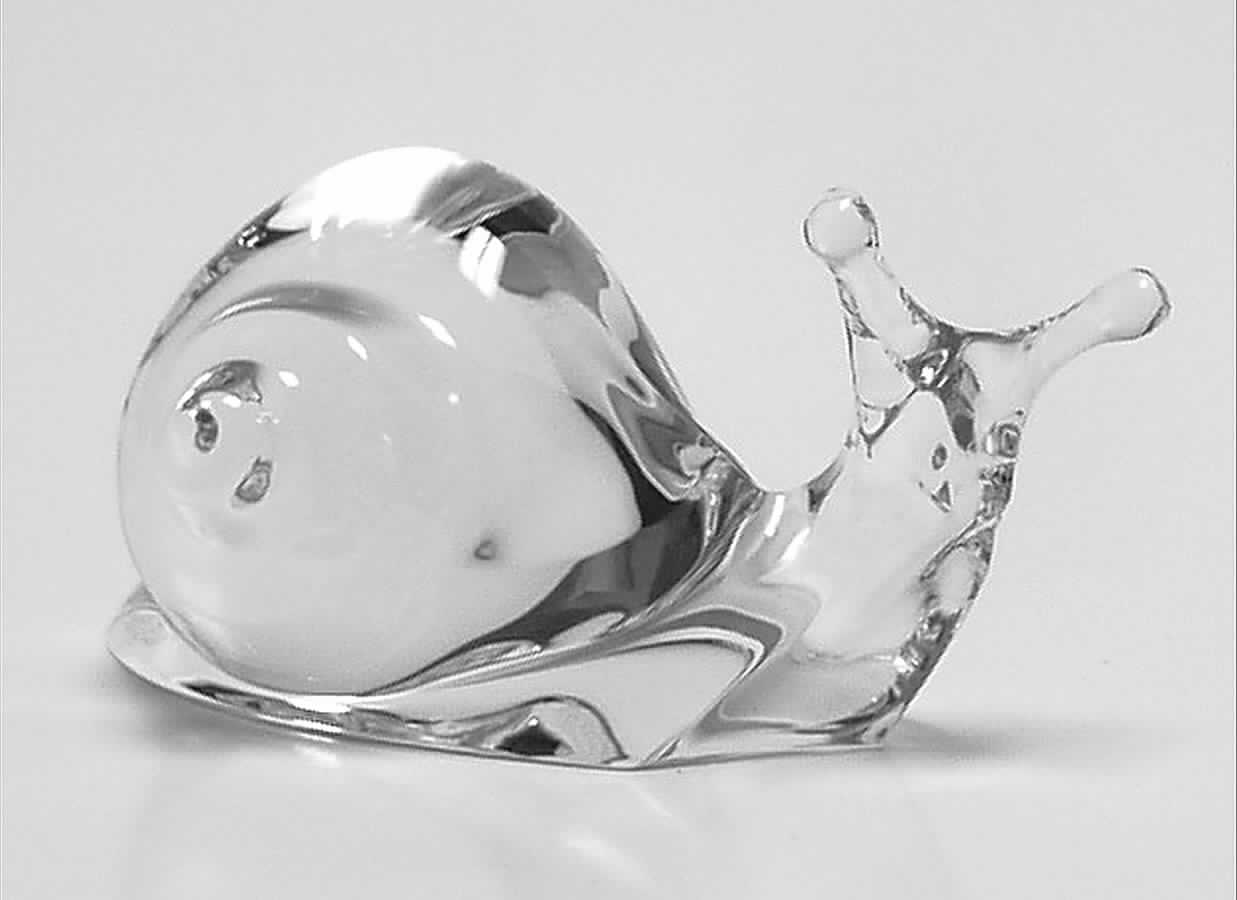 Baccarat Crystal Figurines Snail  W-5 1/2" - No Box by Baccarat-1