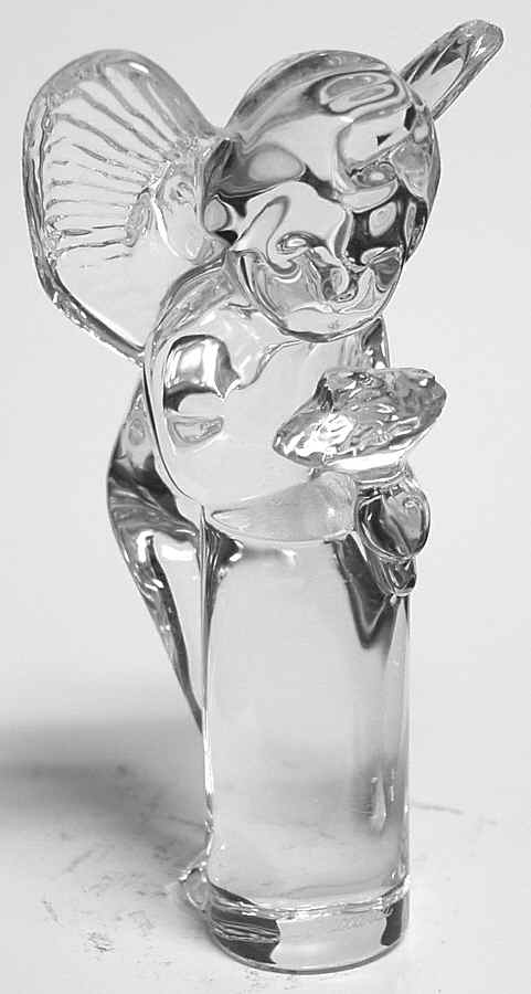 Baccarat Crystal Figurines Cherub With Flowers - No Box by Baccarat-1