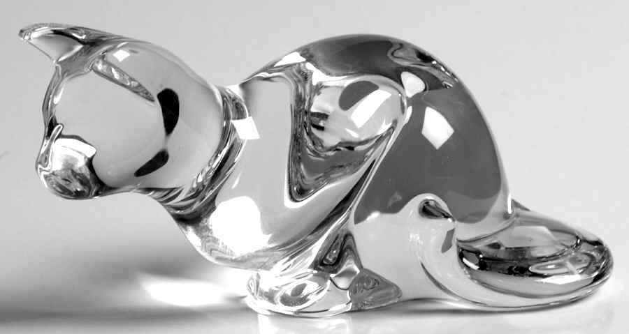 Baccarat Crystal Figurines Stalking Cat - No Box by Baccarat-1