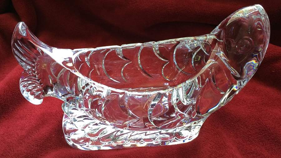 Baccarat Crystal Figurines Fish Dish - Nb984, No Box by Baccarat-1