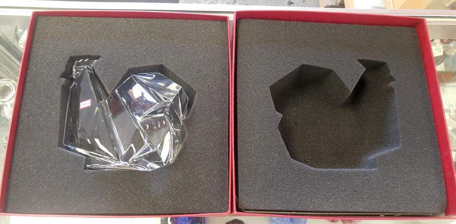 Baccarat Crystal Figurines Origami Rooster - Nb990, No Box by Baccarat-1