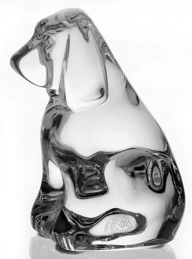 Baccarat Crystal Figurines Bassett Hound-Dog - No Box by Baccarat-1