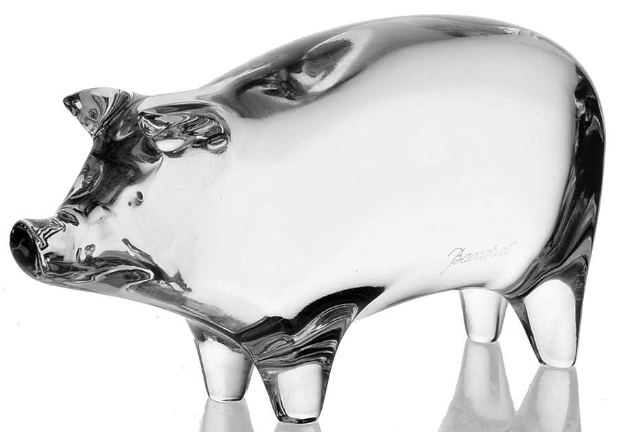 Baccarat Crystal Figurines Pig-Clear - No Box by Baccarat-1