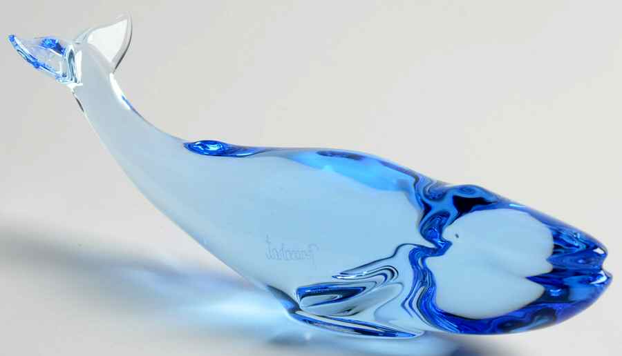 Baccarat Crystal Figurines Whale-Blue - Boxed by Baccarat-1