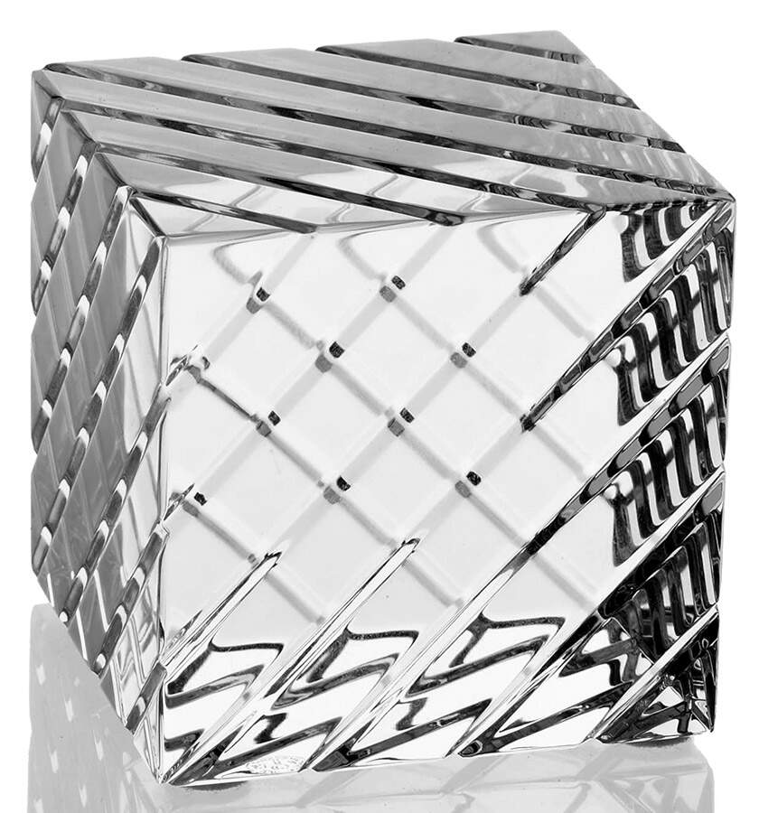 Baccarat Paperweight Cube - Diagonal Cut - No Box by Baccarat-1