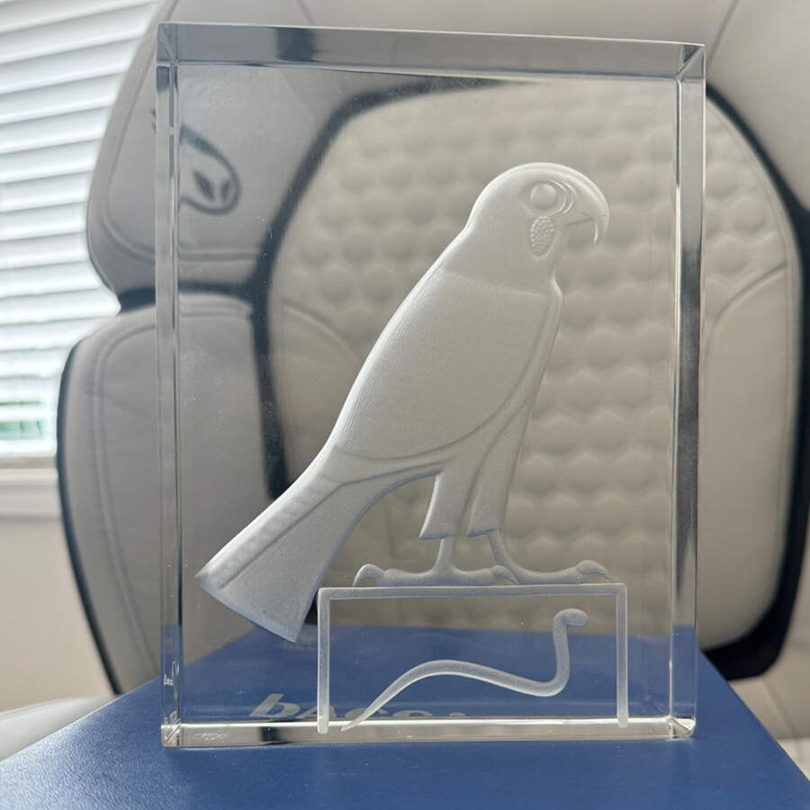 Baccarat Paperweight Egyptian Falcon - No Box by Baccarat-1