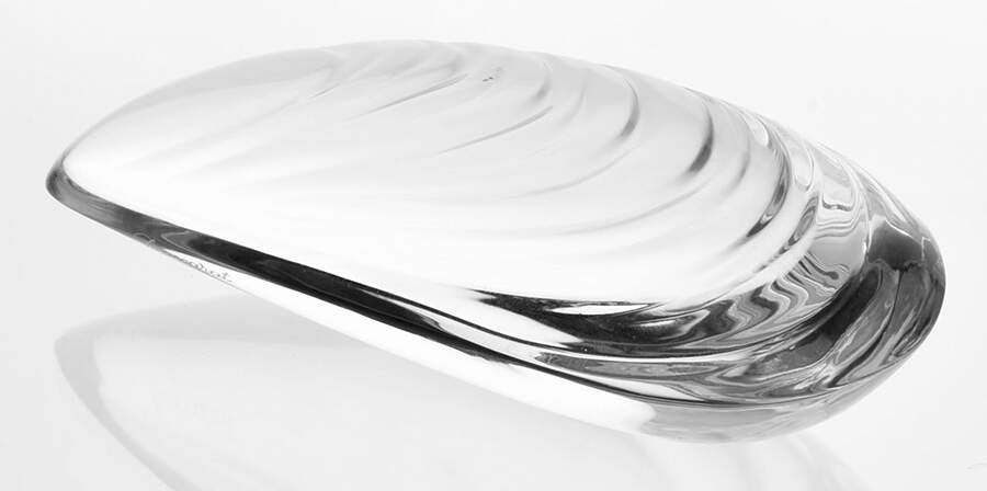 Baccarat Paperweight Clam / Mussel Shell - Boxed by Baccarat-1