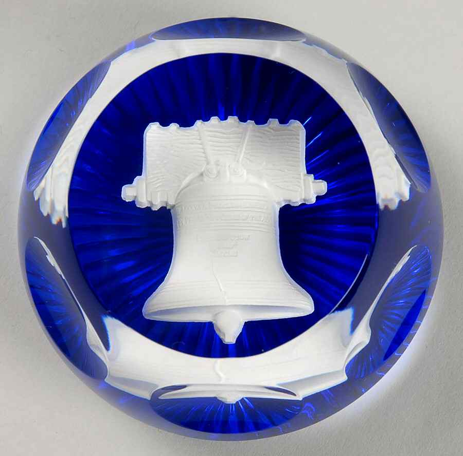 Sulphide Paperweight Liberty Bell - Boxed by Baccarat-1