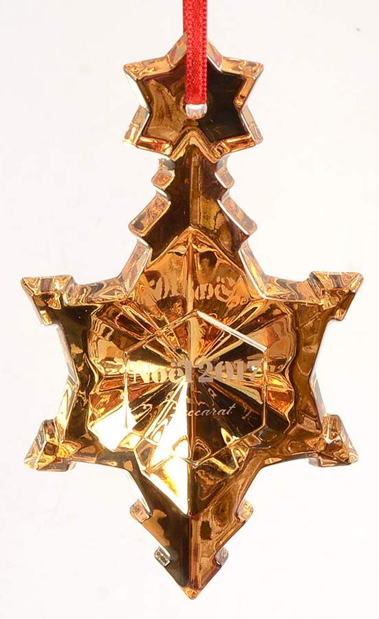 Baccarat Annual Ornament Snowflake-Gold - With Box by Baccarat-1
