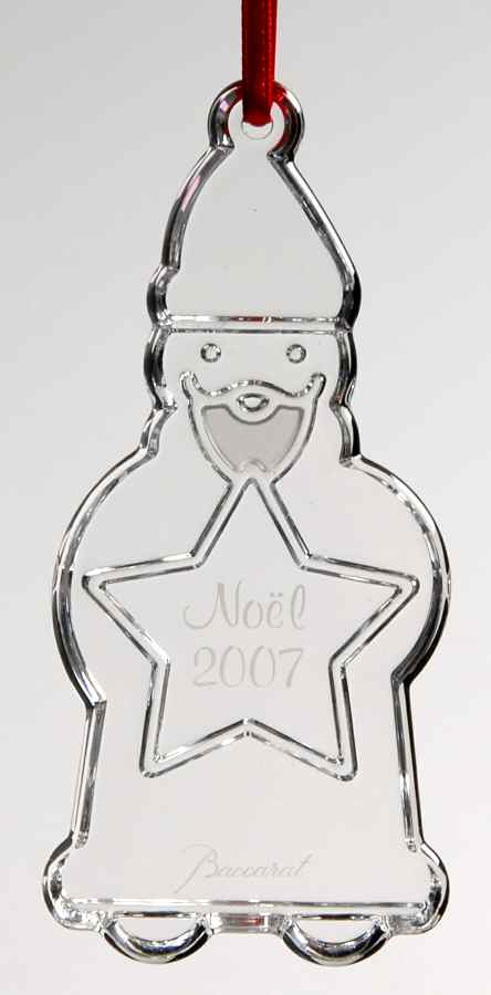 Baccarat Annual Ornament Santa With Star - Boxed by Baccarat-1