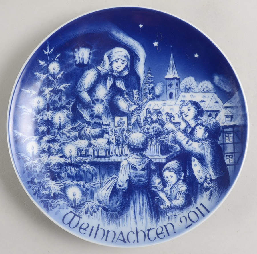 Christmas Plate Children Of The Christmas Market - Boxed by Bareuther & Co-1