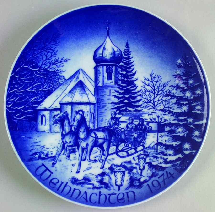 Christmas Plate Black Forest Church - Boxed by Bareuther & Co-1